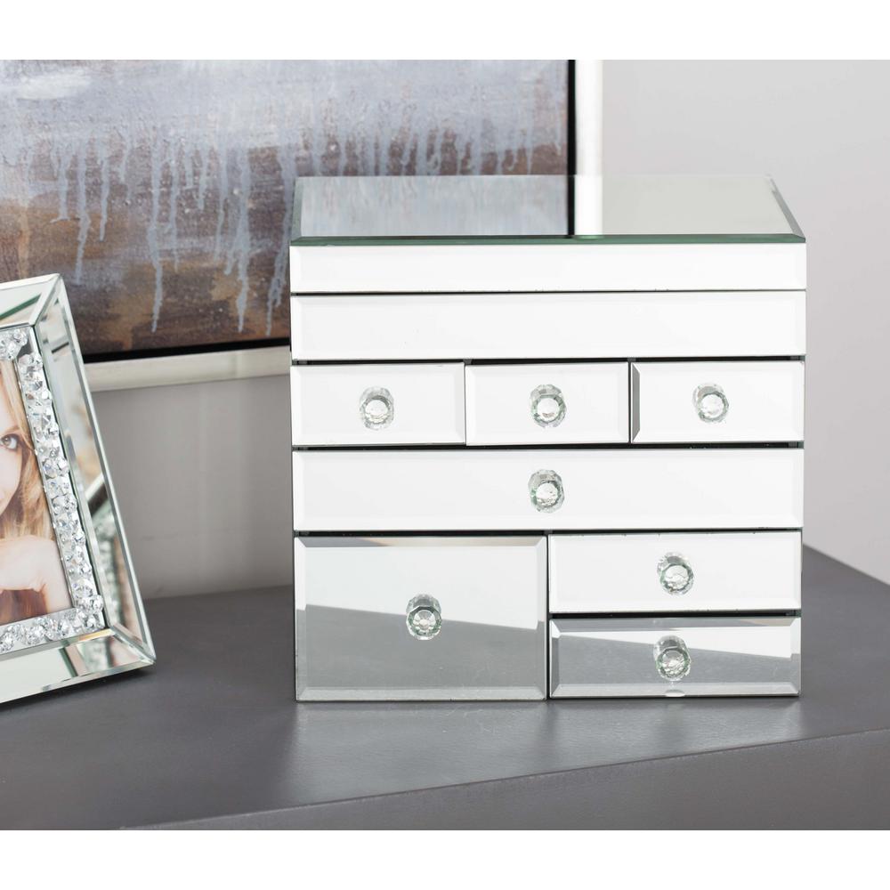 10 in. x 10 in. Modern Mirror Jewelry Box-35745 - The Home ...