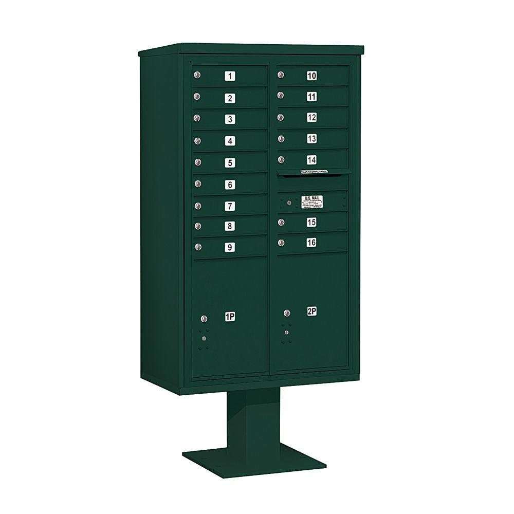 Salsbury Industries 3400 Series 701/4 in. 15 Door High Unit Green 4C