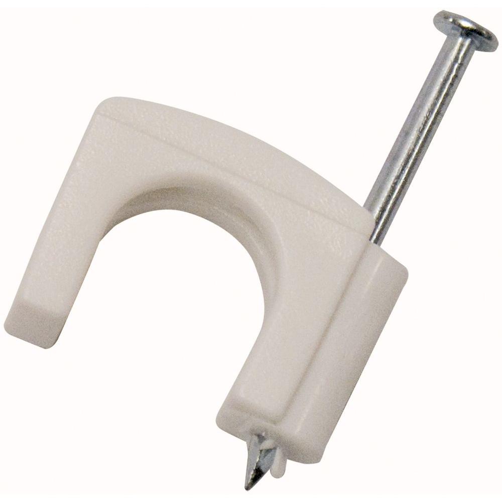 RG-59 and RG-6 /¼ inch Secures CAT6 50 pk Gardner Bender PSW-165 Low-Voltage Electrical Cable Staples White