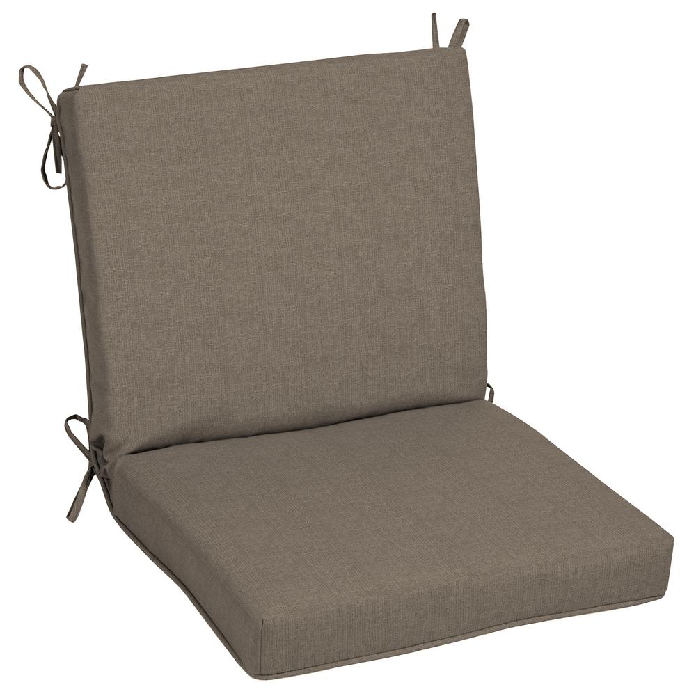 Home Decorators Collection 22 X 40 Sunbrella Cast Slate Mid Back Outdoor Dining Chair Cushion