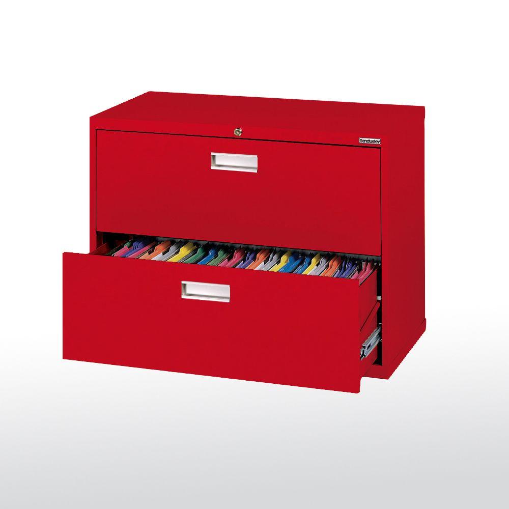 Sandusky 600 Lateral File Steel 4 Drawer Cabinet 36 Width x 53-1//4 Height x 19-1//4 Depth Putty