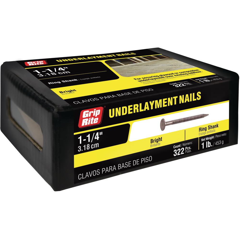 Grip Rite 12 1 2 X 1 1 4 In 4 Penny Underlayment Nails 1 Lb