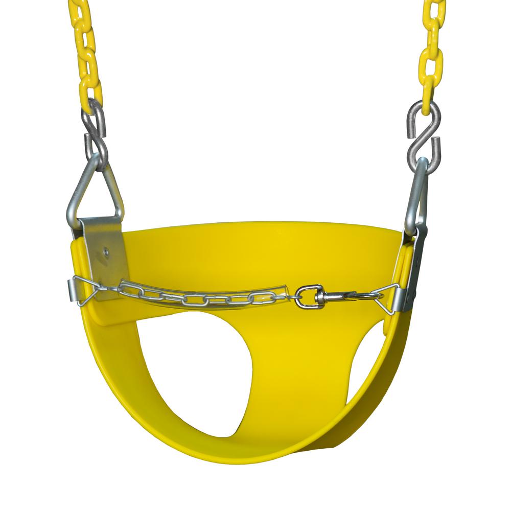 UPC 032866000030 product image for Swing-N-Slide Playsets Yellow Half-Bucket Toddler Swing with Coated Chains | upcitemdb.com