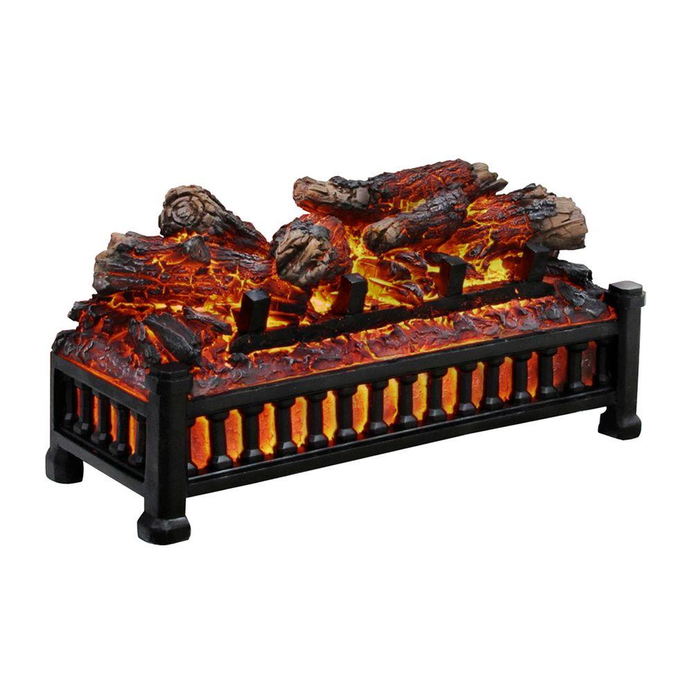 Pleasant Hearth 20 In Electric Fireplace Logs L 24 The Home Depot   Pleasant Hearth Electric Fireplace Logs L 24 64 1000 