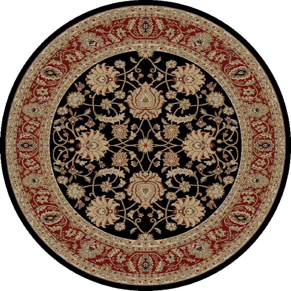 Concord Global Trading Ankara Mahal Black 7 ft. 10 in. Round Area Rug ...