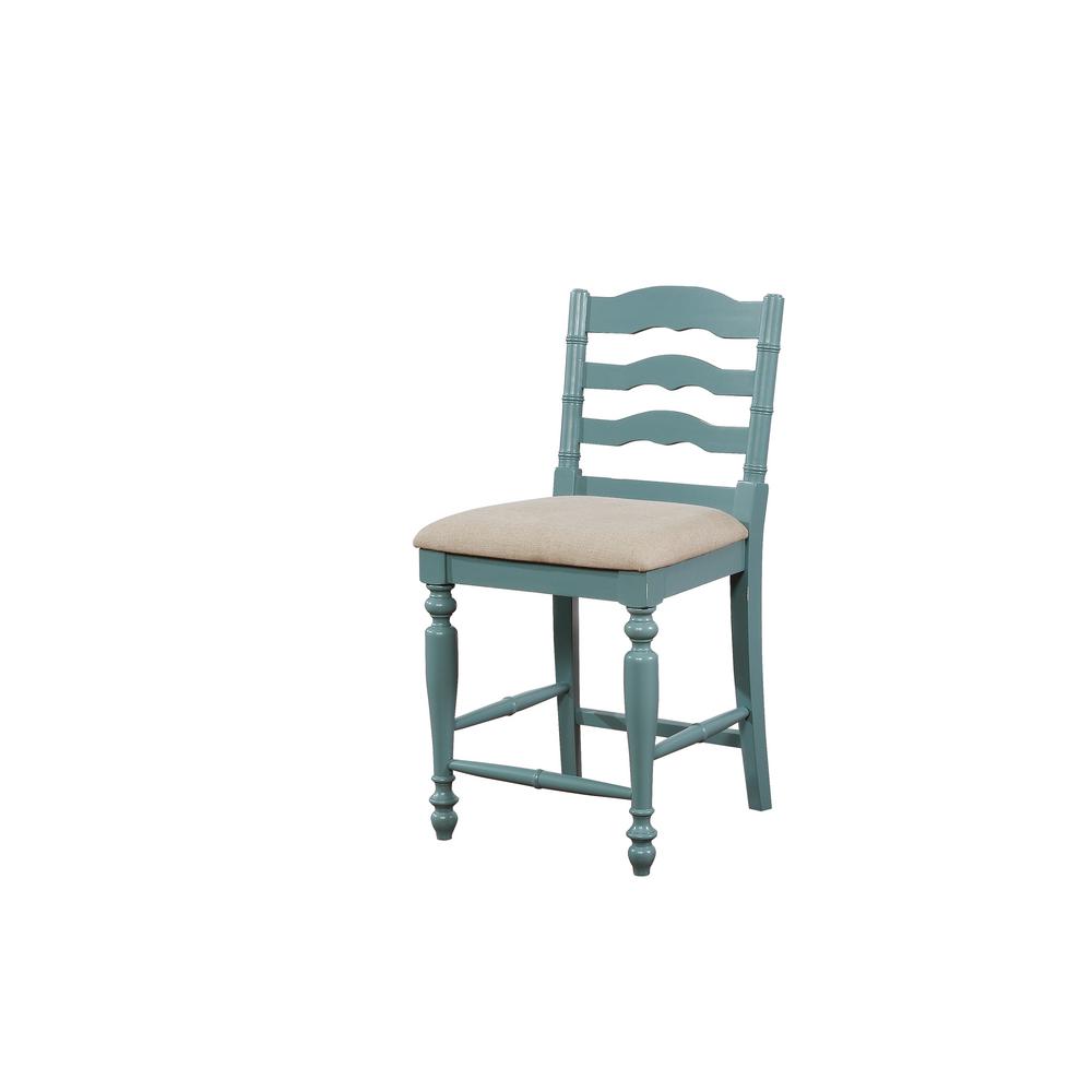 Linon Home Decor Marla 24 in. Antique Blue Counter Stool-THD00557 - The