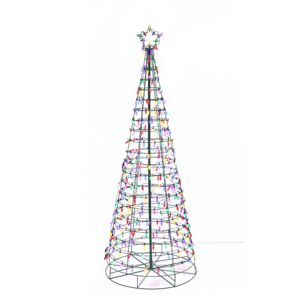 Home Accents Holiday 6 Ft Led Pre Lit Cone Tree With Star 7407030g 02uho The Home Depot