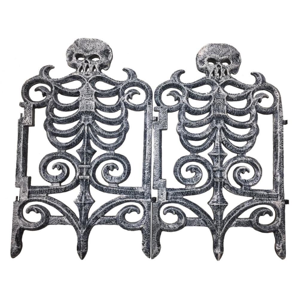 Home Accents Holiday 30 in. Victorian Skeleton FencingGray5127227