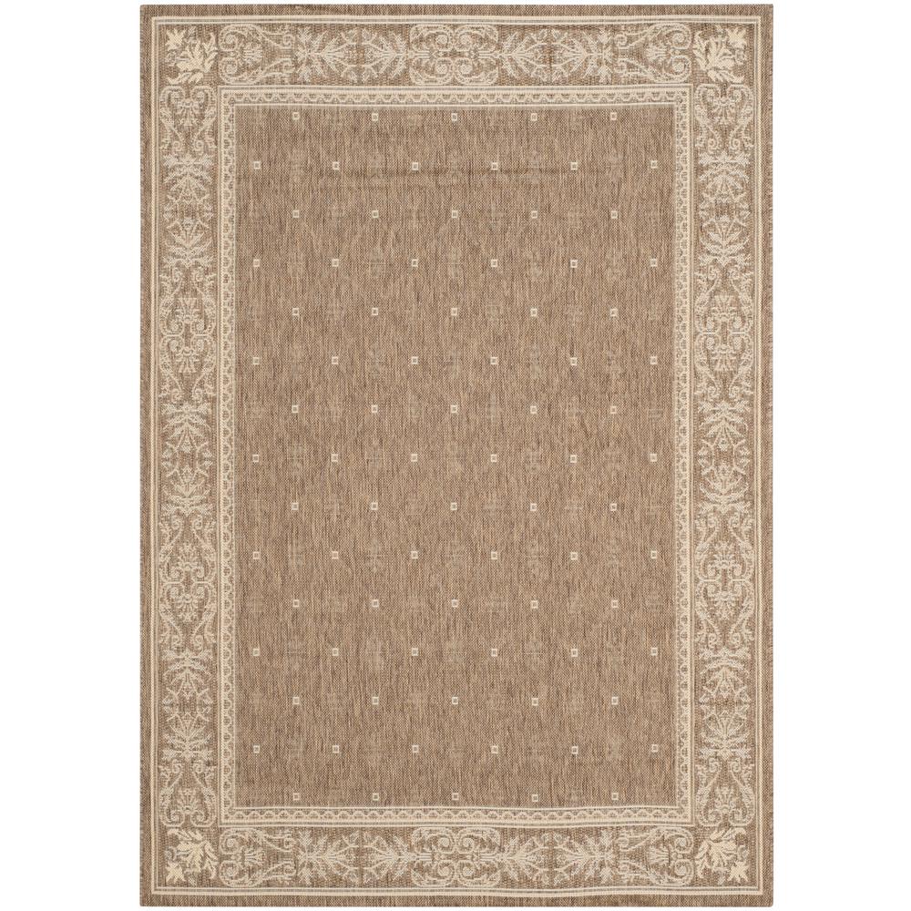 Safavieh Courtyard Brown/Natural 4 ft. x 6 ft. Indoor/Outdoor Area Rug