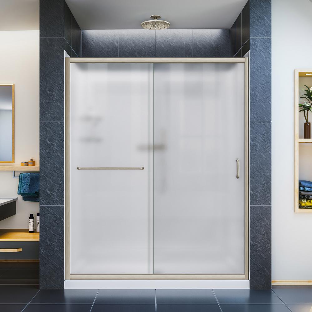 Dreamline Infinity Z 34 In X 60 In Frameless Sliding Shower Door