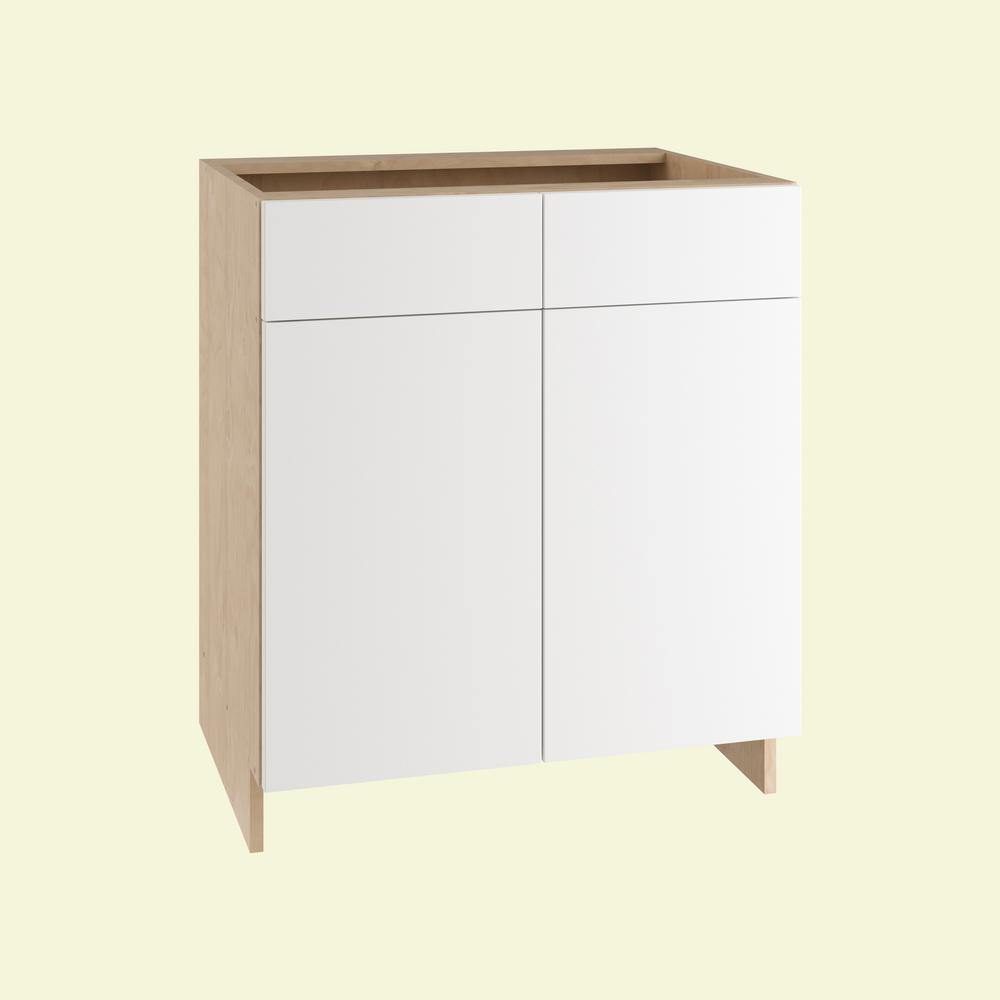 Polar White Painted Finish Kitchen Cabinets The Home Depot Rno