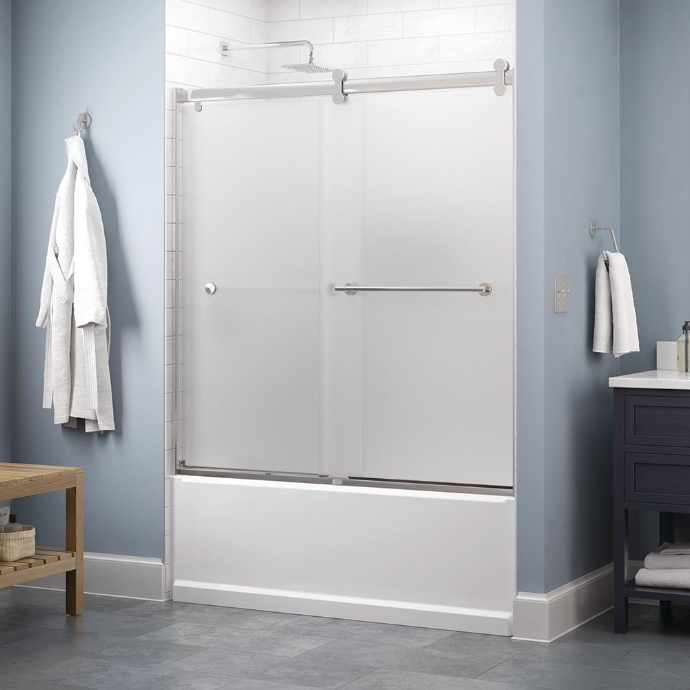 Delta Crestfield 60 X 58 3 4 In Frameless Contemporary Sliding