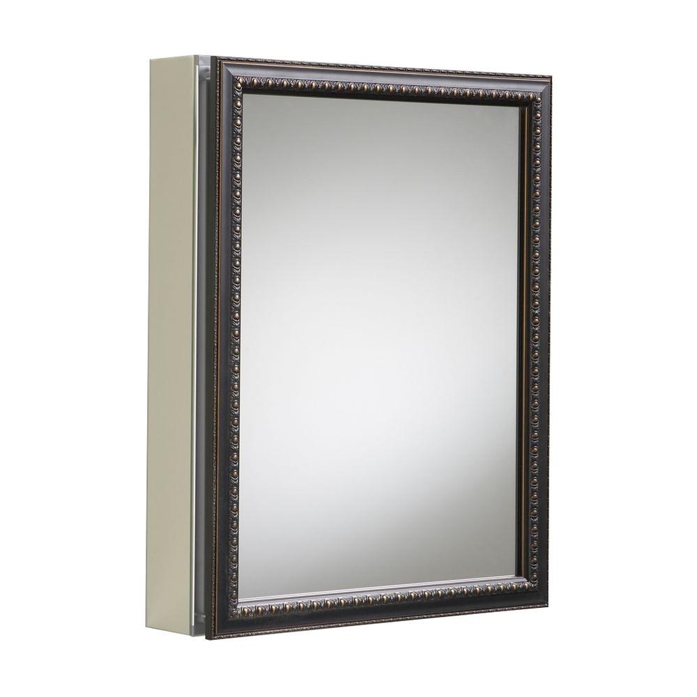 Kohler 20 In X 26 In H Recessed Or Surface Mount Mirrored Medicine Cabinet In Oil Rubbed Bronze K 2967 Br1 The Home Depot