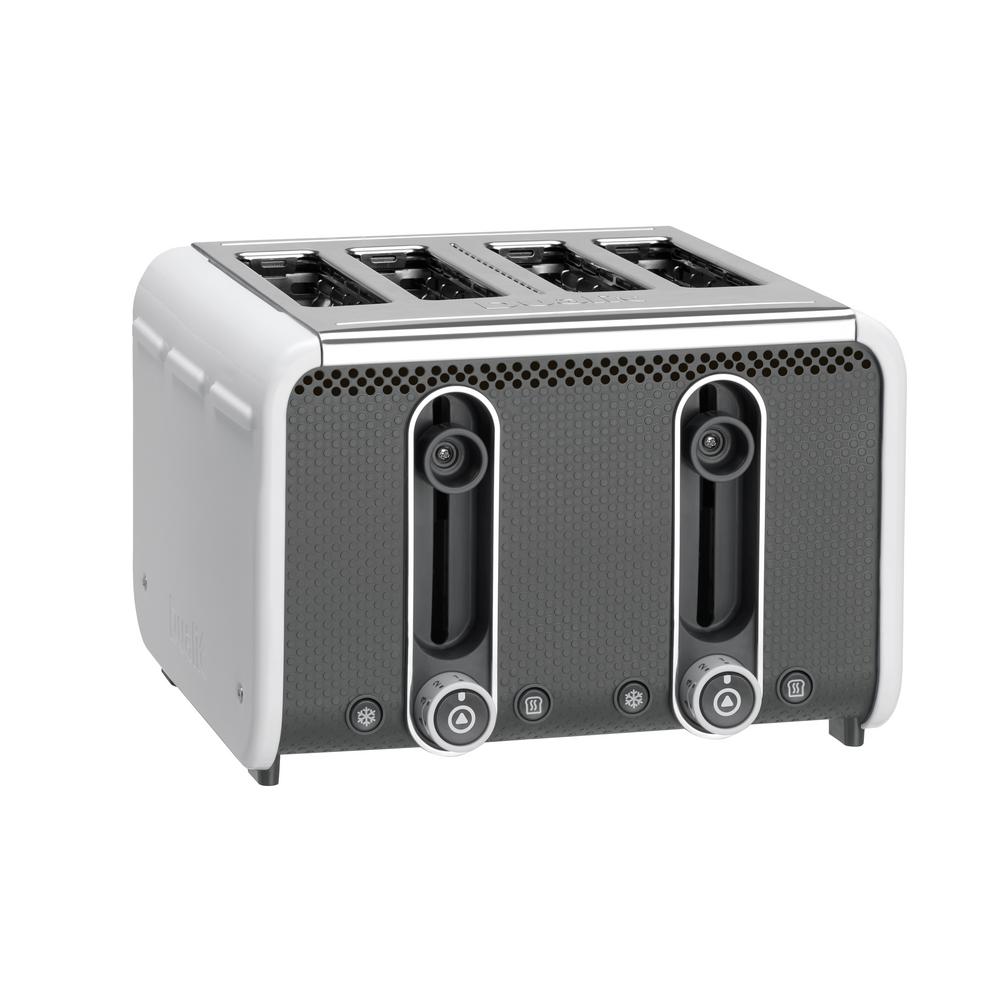 Studio 4 Slice White And Grey Toaster With Crumb Tray Studio 4 Slice White And Grey Toaster With Crumb Tray