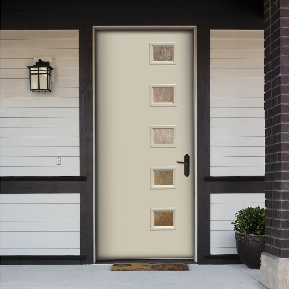 Builders Choice 36 In X 80 In Right Hand 5 Lite Rain Glass