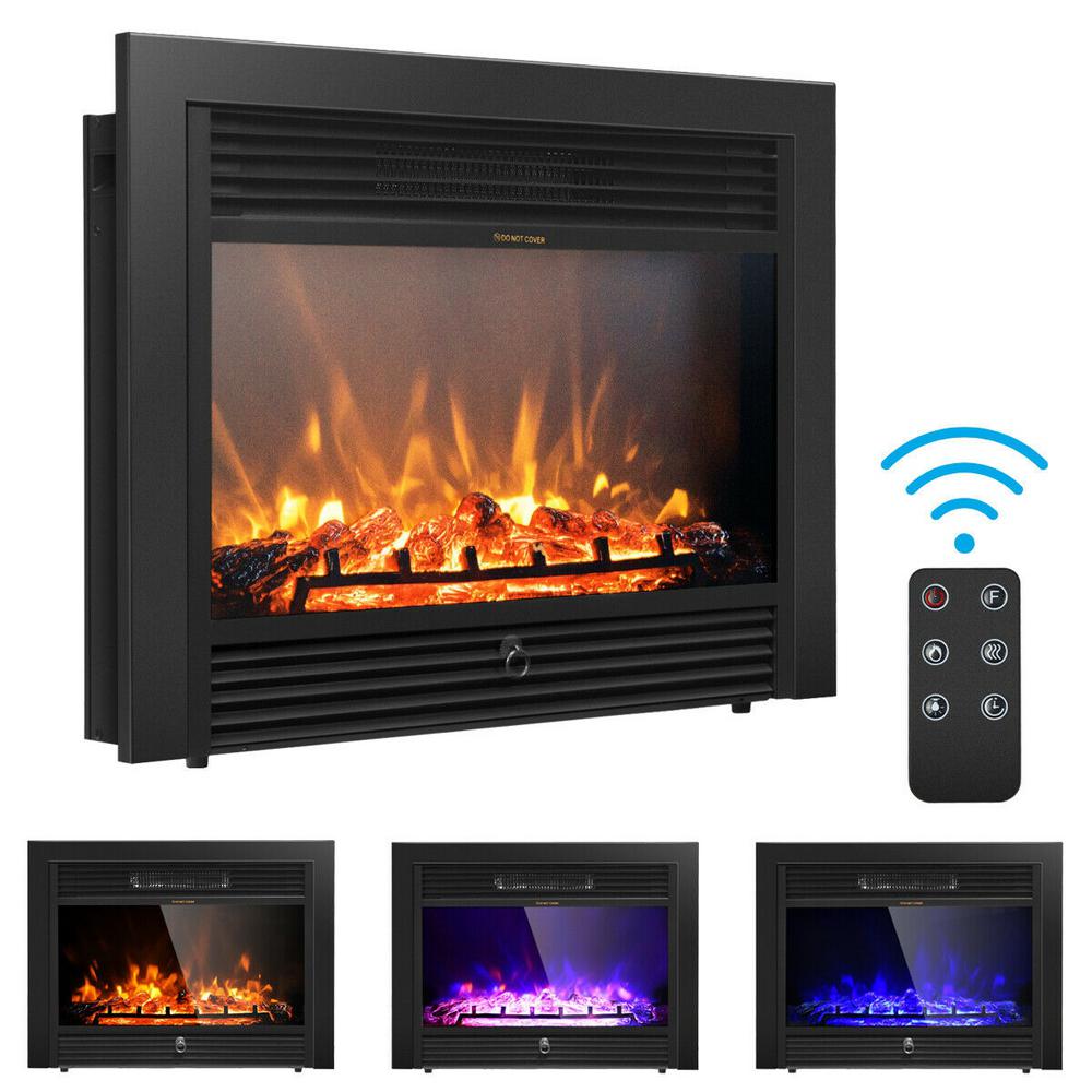Boyel Living 28 In Electric Fireplace Insert Recessed Mounted Or Tv Stand Heater Black Wf Ep24718us The Home Depot - Best Energy Efficient Electric Fireplace Heater Boyel Living 28 In Electric Fireplace Insert Recessed Mounted Or Tv Stand Heater Black Wf Ep24718us The Home Depot - Best Energy Efficient Electric Fireplace Heater