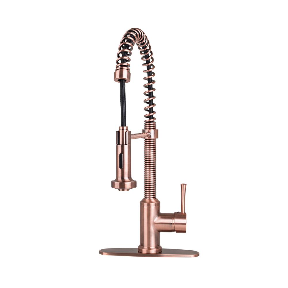 Copper Pull Down Faucets Kitchen Faucets The Home Depot