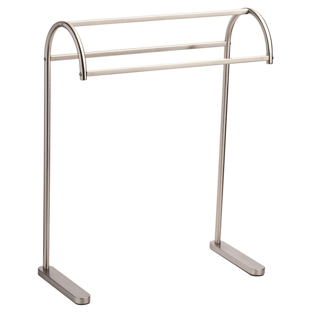 Delta Freestanding Triple Towel Rack in SpotShield Brushed NickelFSS01