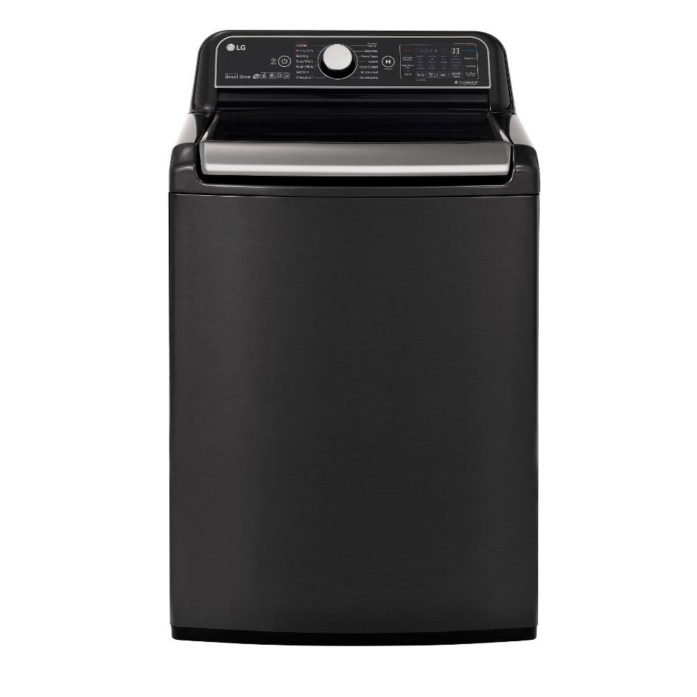 Lg Electronics 5 5 Cu Ft He Mega Capacity Smart Top Load Washer With Turbowash3d And Wi Fi Enabled In Black Steel Energy Star Wt7900hba The Home Depot