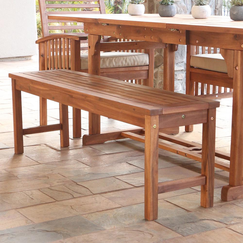 Walker Edison Furniture Company Boardwalk Brown Acacia 