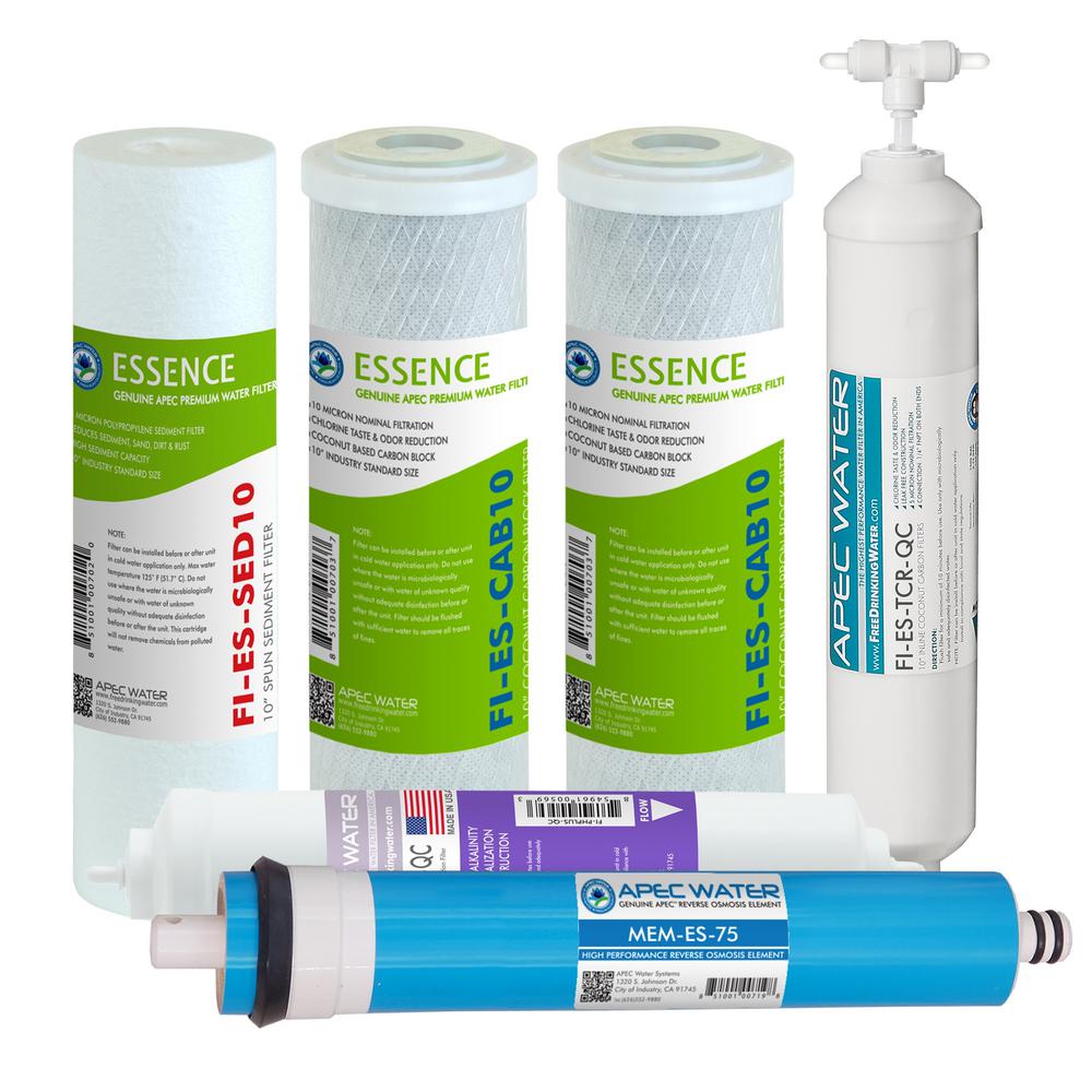 Apec Water Systems Essence Complete Replacement Filter Set For 75 Apec Water Systems Essence Complete Replacement Filter Set For 75 Gpd Reverse Osmosis Ph Enhancing 6