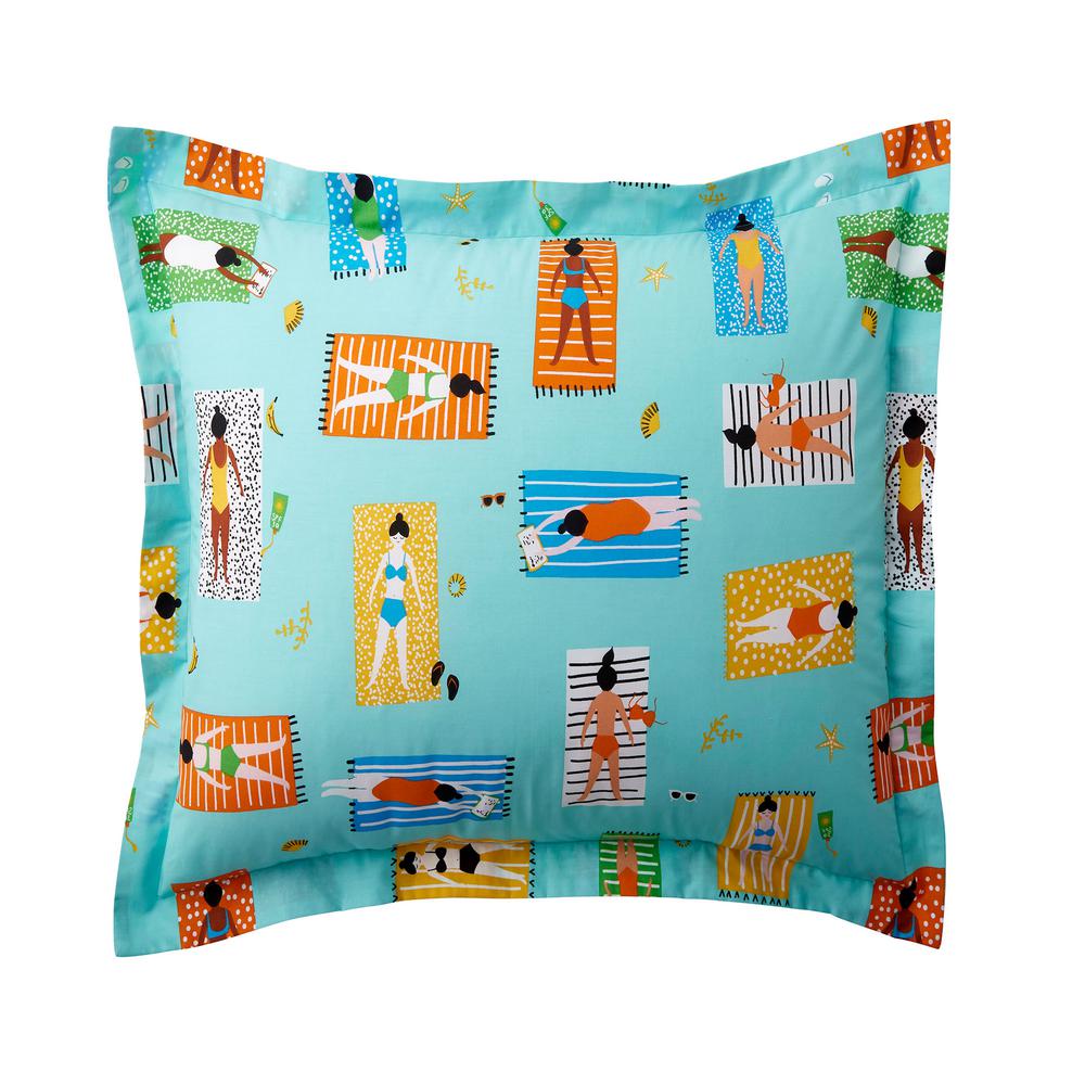 The Company Store Beach Blanket Multicolored 200 Thread Count