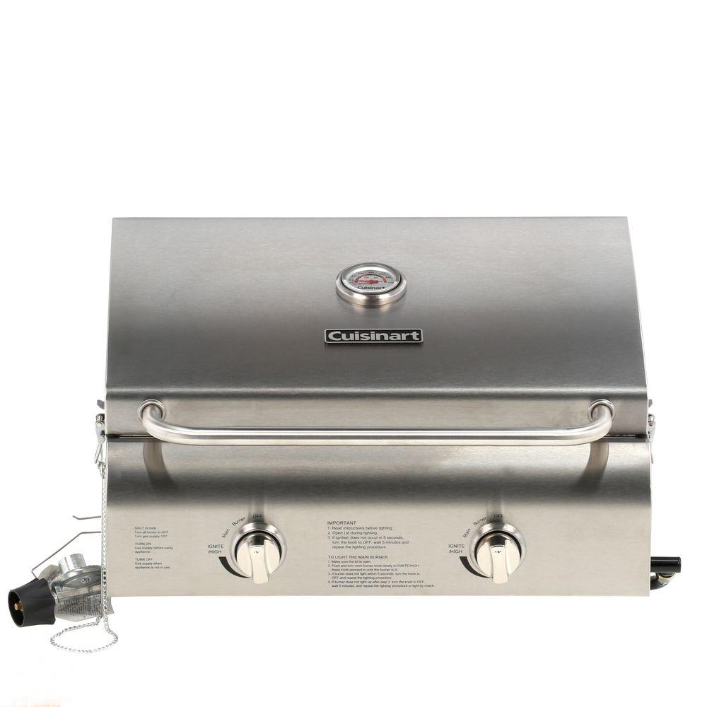 3-Burner Portable Gas Grill – 30,000 BTU, 320 Sq.In, Foldable, With Thermometer