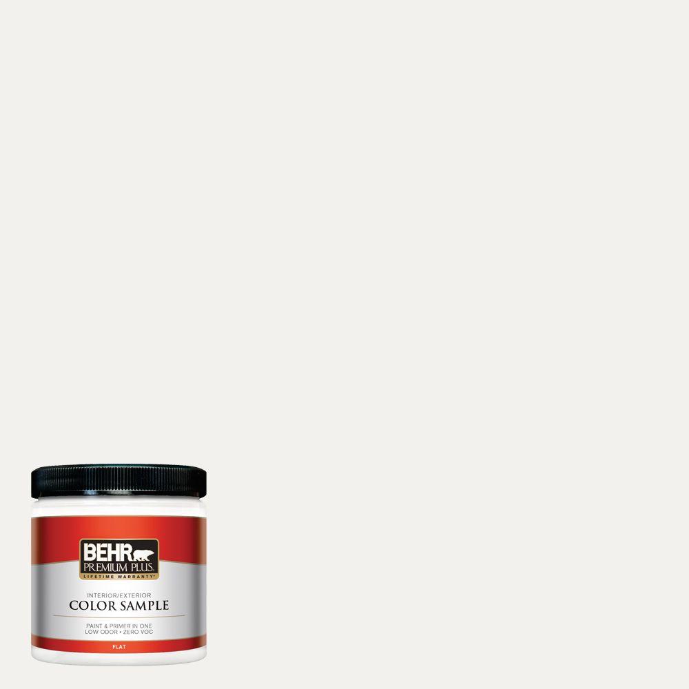 Behr Premium Plus 8 Oz W F 600 Snow Fall Flat Interior Exterior W F 600 Snow Fall Flat Interior Exterior