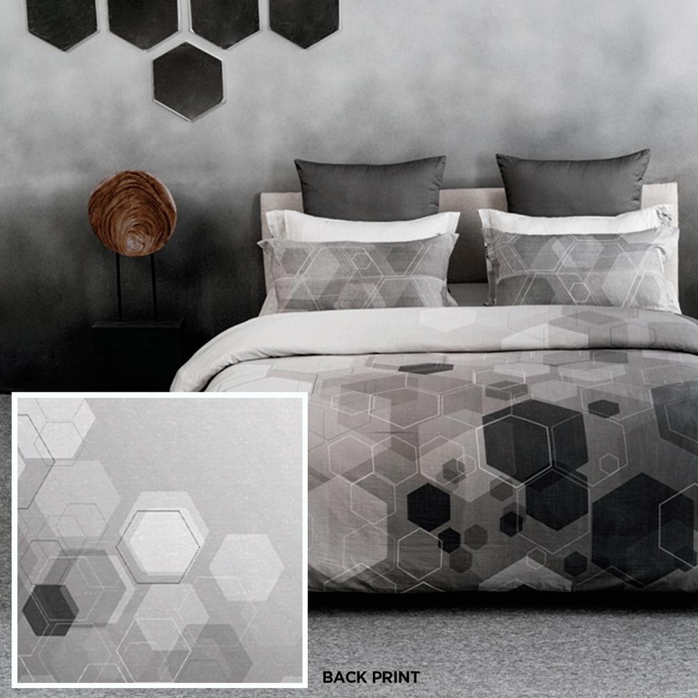 A1 Home Collections Hexad 3 Piece Black White King Duvet Cover Set