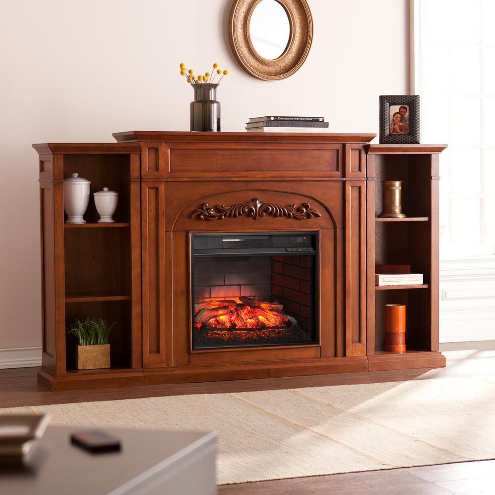 Electric Fireplace With Bookcases Compare S At Nextag Southern Enterprises Binghamton 72 5 In W Bookcase Infrar