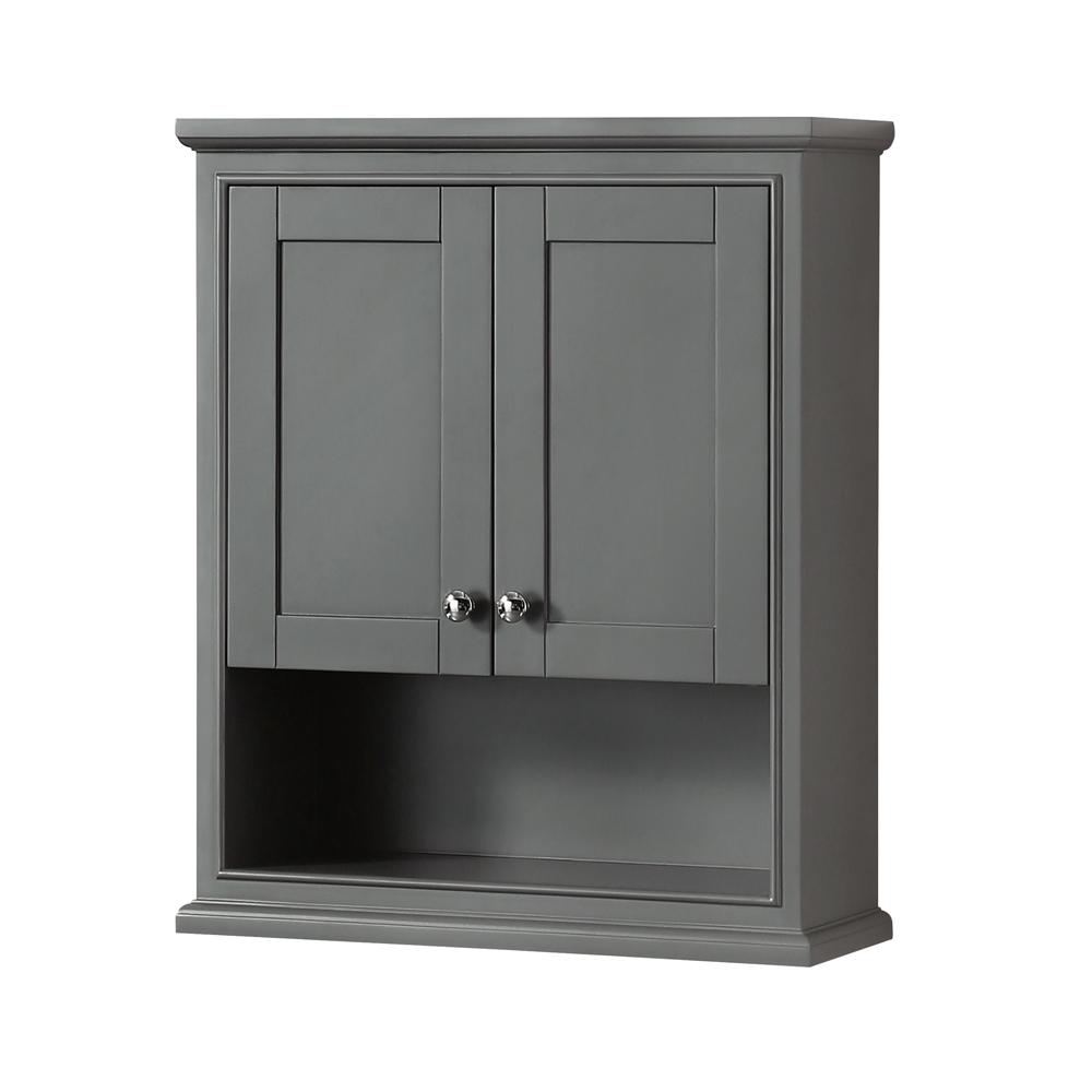 Wyndham Collection Deborah 25 in. W x 30 in. H x 9 in. D Bathroom ...