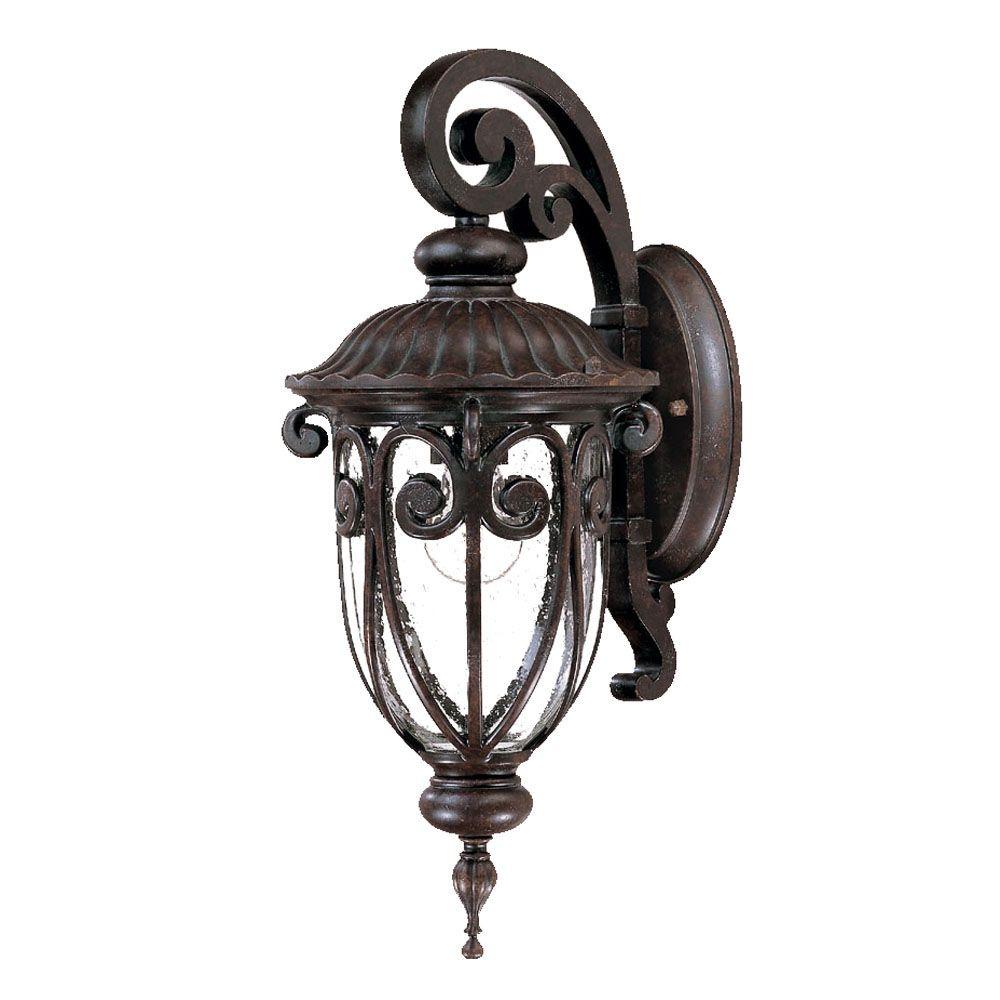 Acclaim Lighting Naples Collection 1Light Marbleized Mahogany Outdoor