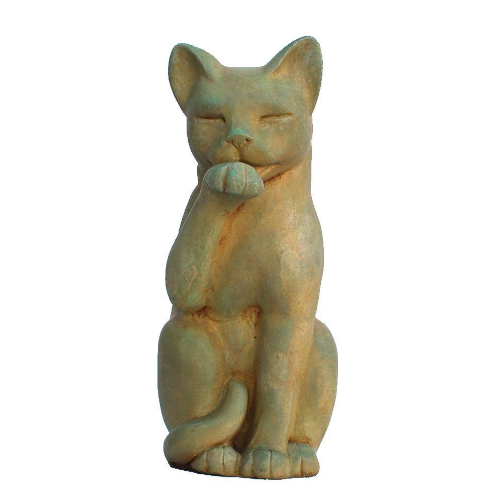 stone cat garden statue