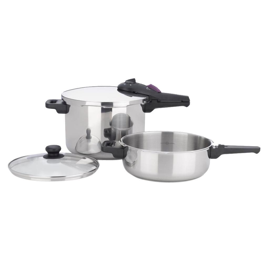 Fagor Splendid 3Piece Stainless Steel Cookware Set with Lids918060803