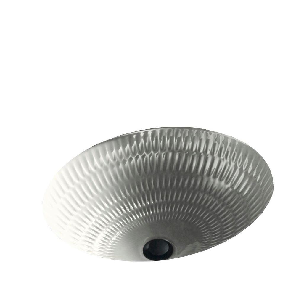 KOHLER Kathryn UnderMounted Vitreous China Bathroom Sink with Glazed