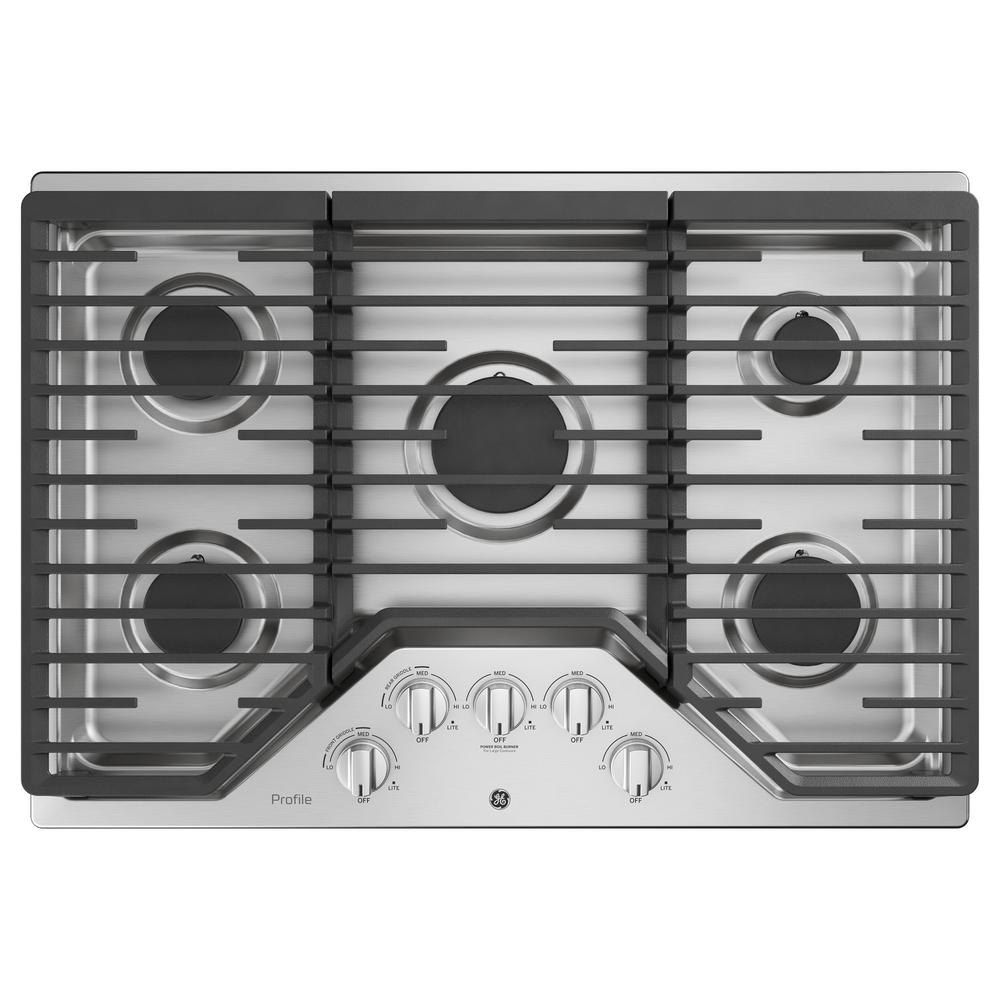 Ge Profile 30 In Gas Cooktop In Stainless Steel With 5 Burners