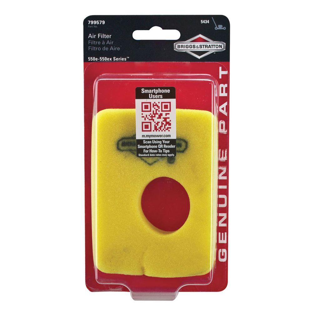 Briggs & Stratton Air Filter Foam for 450550 E and EX Engines5434