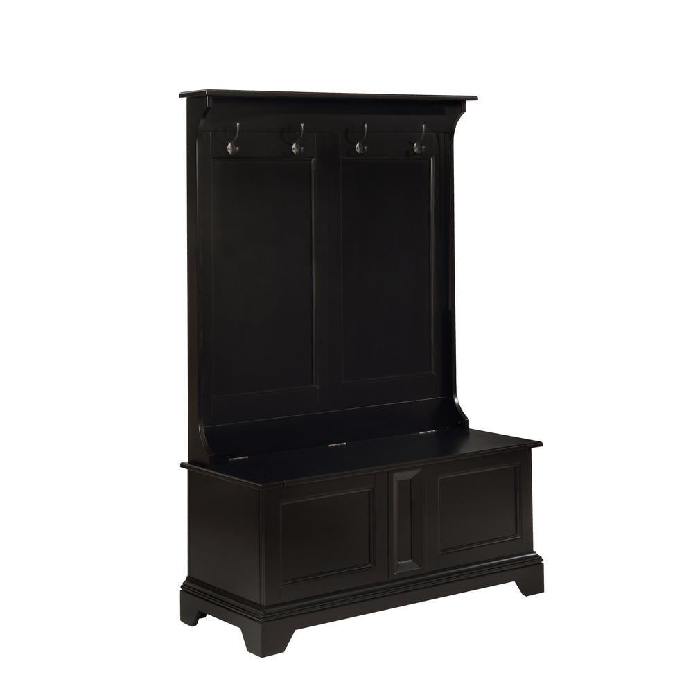 36 42 Hall Trees Entryway Furniture The Home Depot Black Ledge Hall Tree