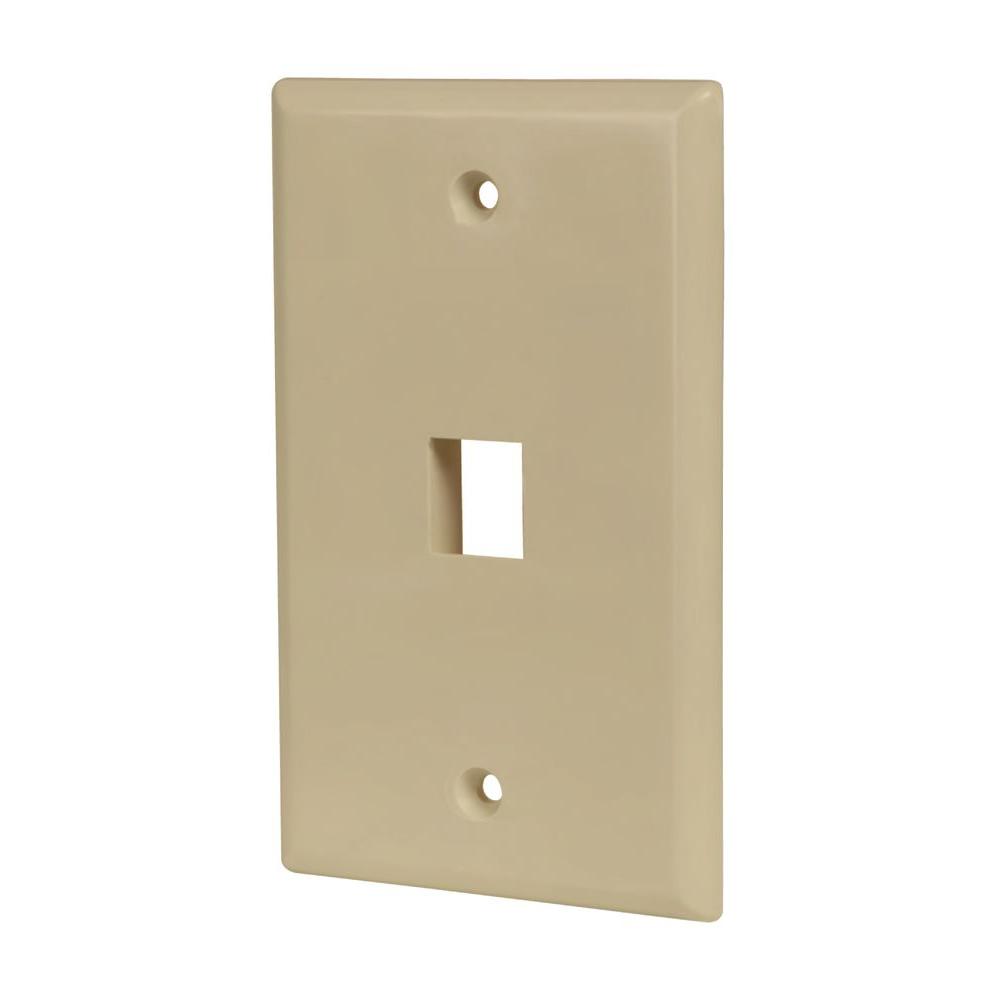 CE TECH 1Port Data Wall Plate Ivory5001IV The Home Depot