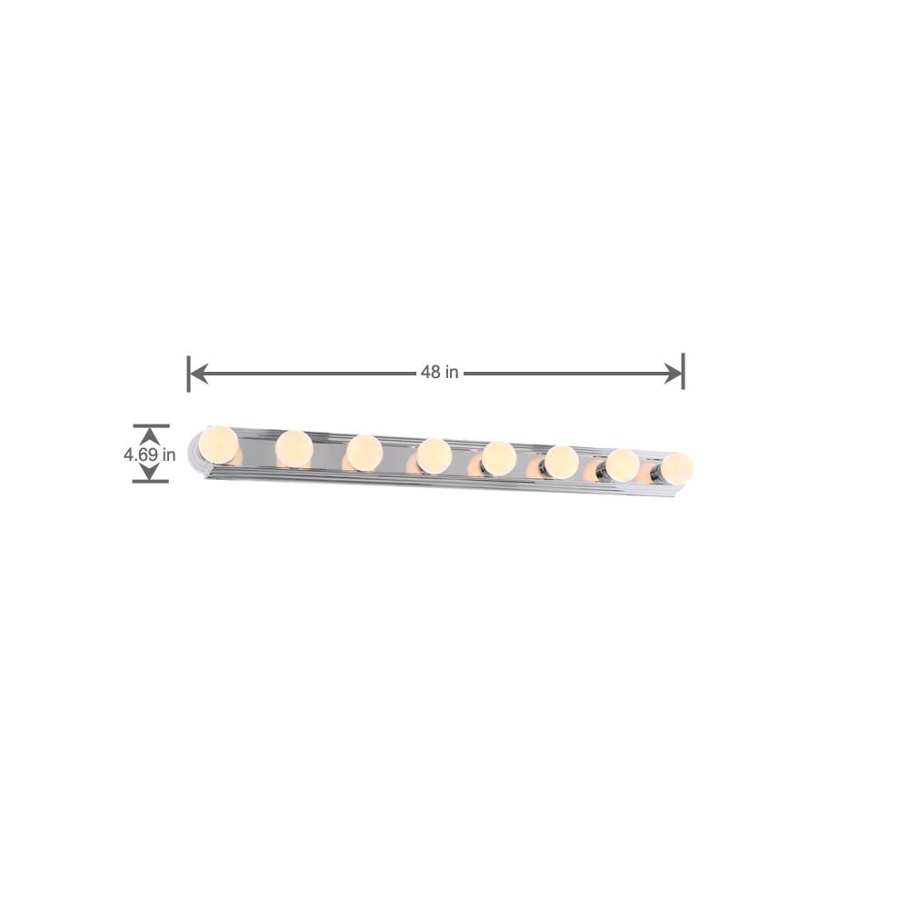 Hampton Bay 8 Light Chrome Raceway Vanity Ew558ch The Home Chrome Raceway Vanity Light Ew558ch