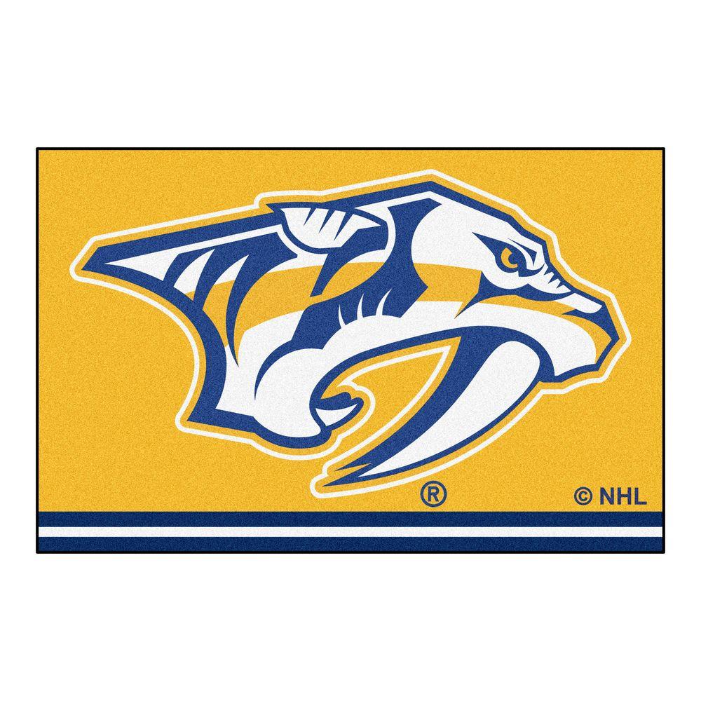 Nhl Area Rugs The Home Depot Nhl Nashville Predators Yellow 2 Ft X 3 Area Rug