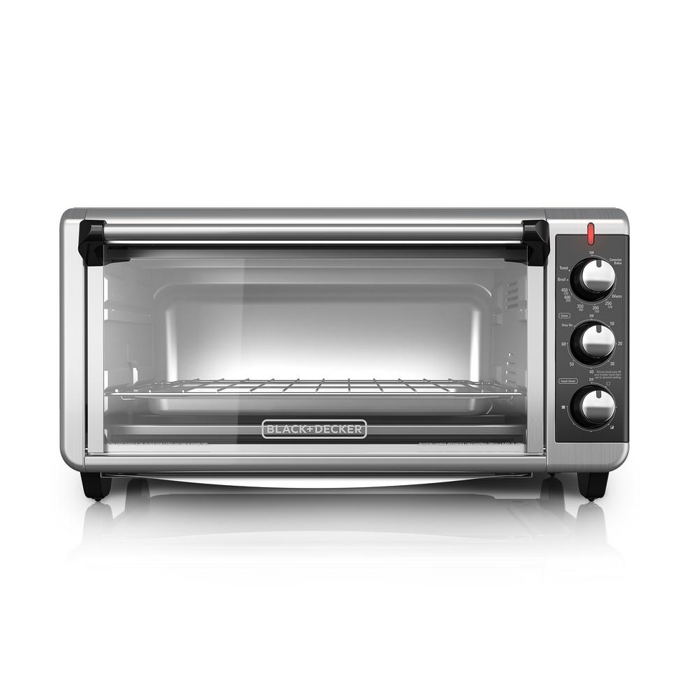 Black Decker 1500 W 8 Slice Stainless Steel Toaster Oven With