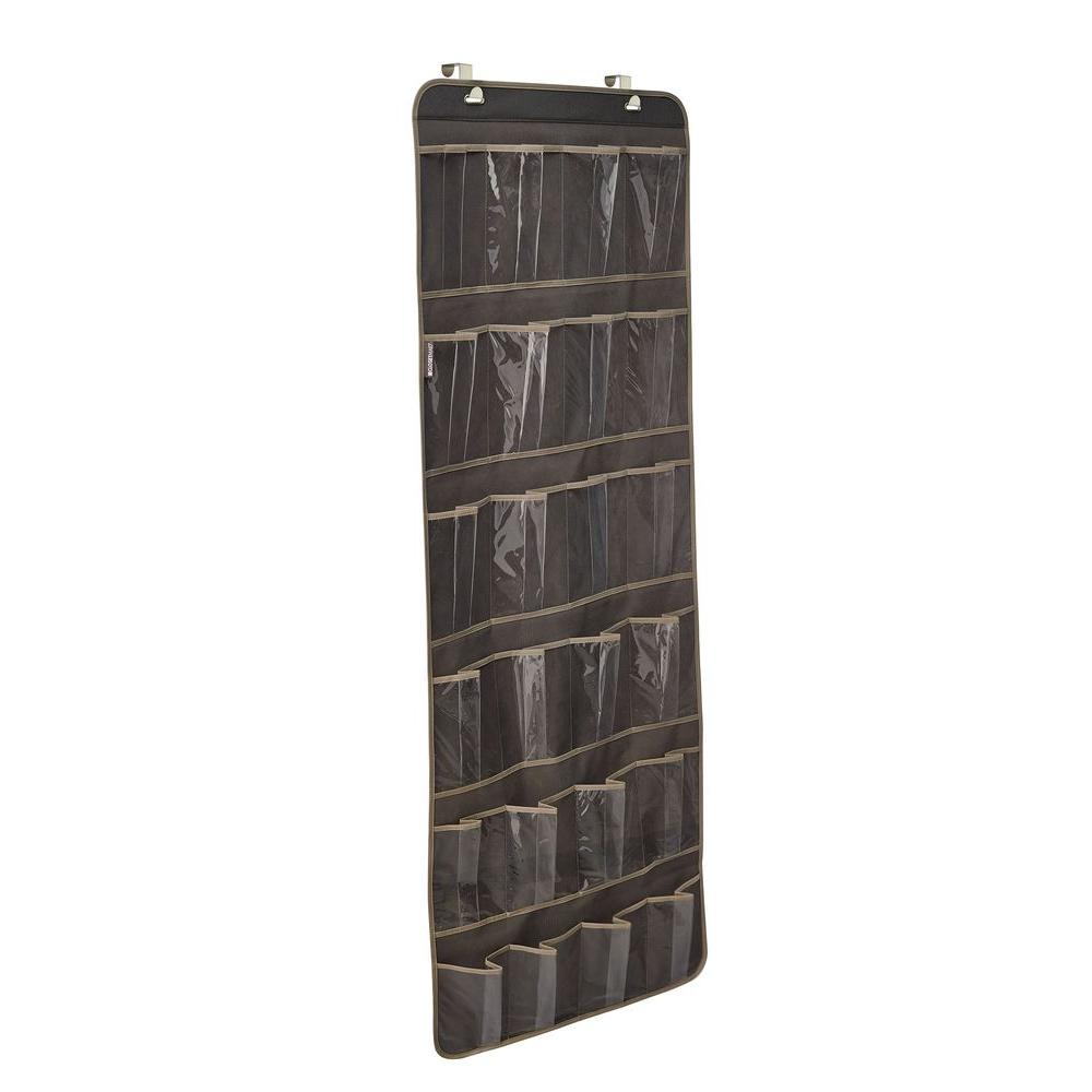 Over The Door Hanging Shoe Storage Closet Organization 24 Pocket Over The Door Shoe Organizer In Gray