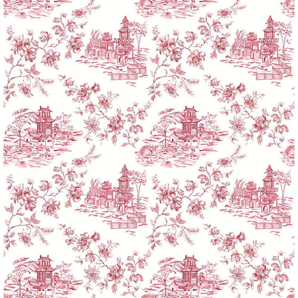 Red Non Pasted Wallpaper Home Decor The Home Depot