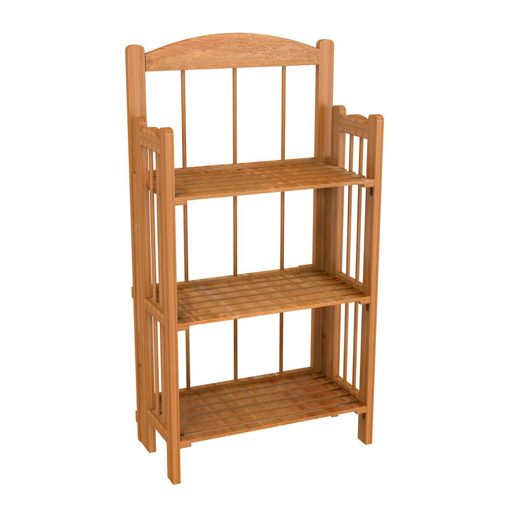 Lavish Home 3Tier Cedar Wooden Shelf Bookcase W020022 The Home Depot