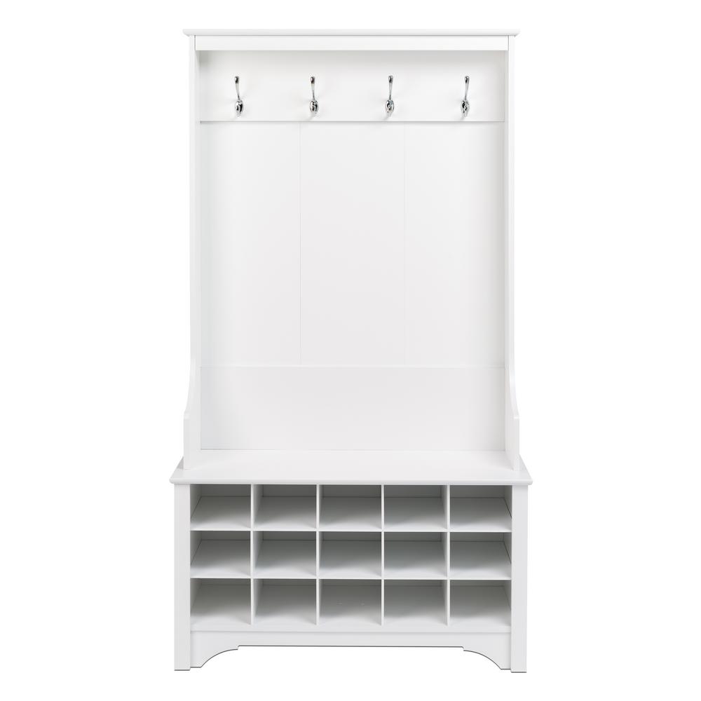 Hall Tree with Shoe Storage White - Prepac