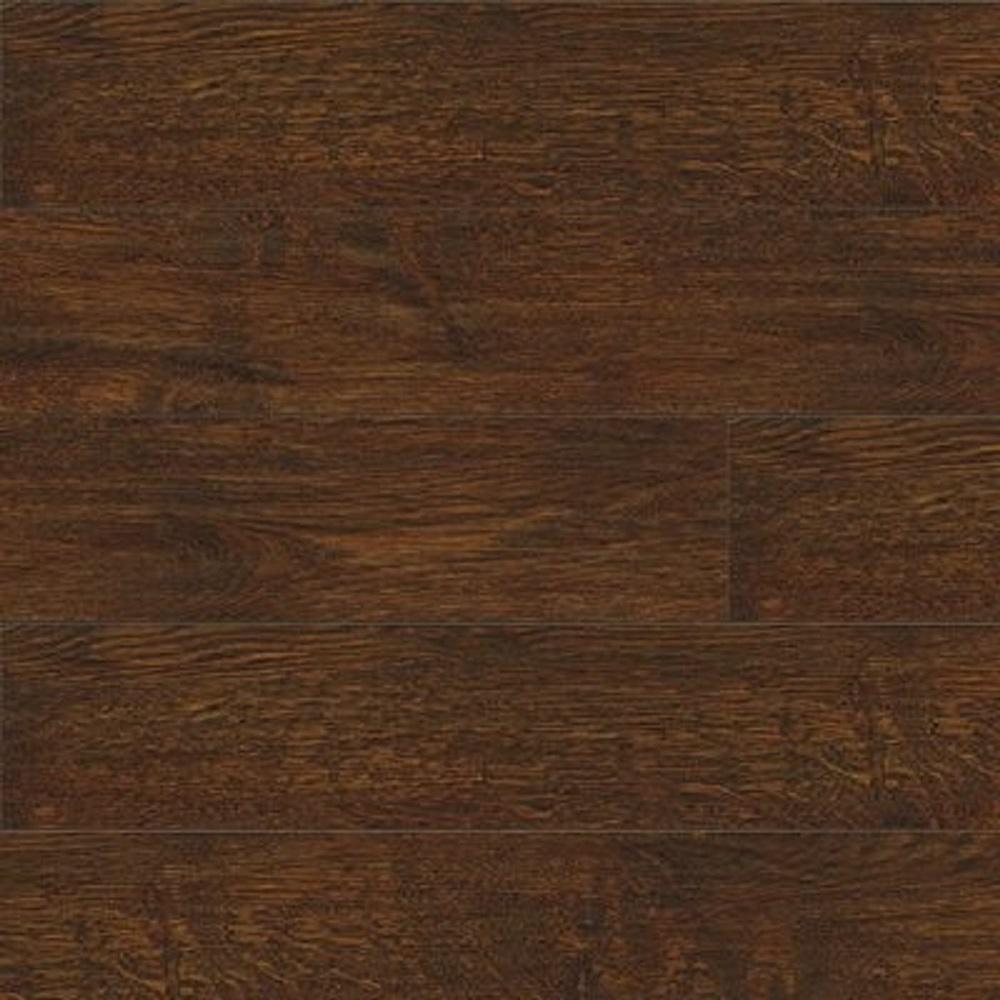 TrafficMASTER Dark Brown Hickory 7 mm Thick x 81/32 in. Wide x 475/8