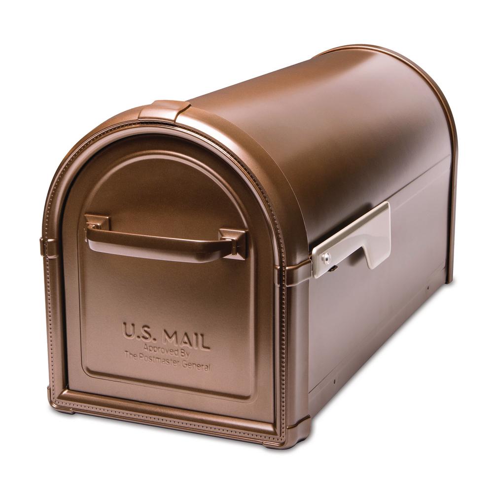 Architectural Mailboxes Hillsborough Post Mount Mailbox Copper5593CCG