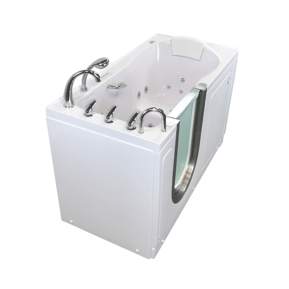 Ella Deluxe 55 in. Walk-In Whirlpool and Air Bath Bathtub ...