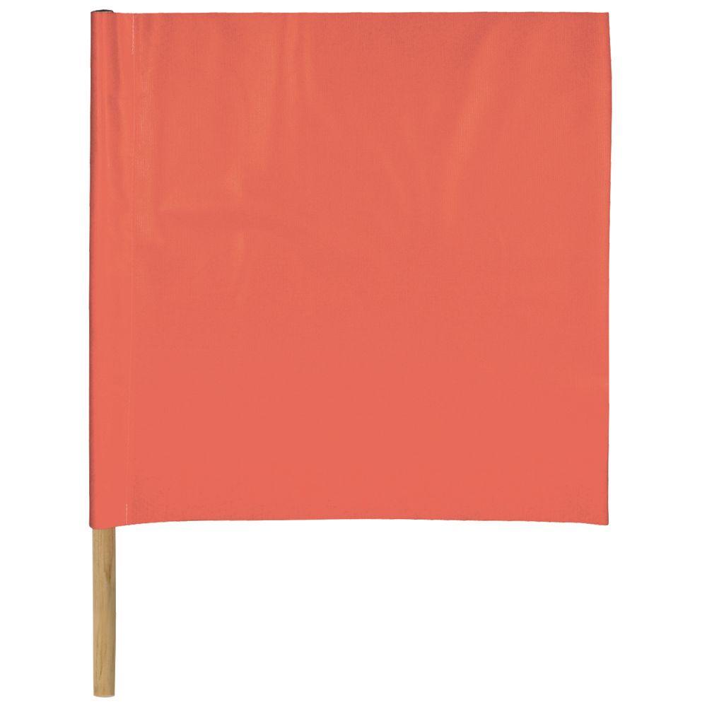 Safety Flag 18 in. x 18 in. Orange VinylCoated Nylon Flags and Staffs